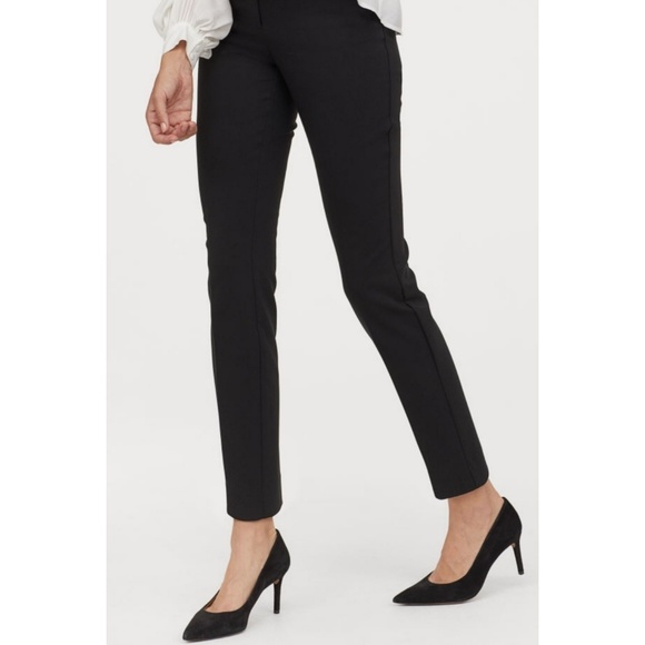 H&M Pants - H&M Black Stretch Ankle Slacks Size 10